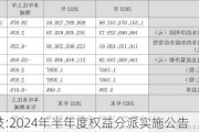 唯科科技:2024年半年度权益分派实施公告