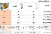 节能灯3w多少钱一个,节能灯3w多少钱一个啊