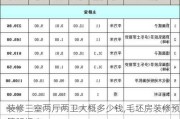 装修三室两厅两卫大概多少钱,毛坯房装修预算明细表