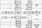 石膏线多少钱一米?,石膏线多少钱一米包工包料