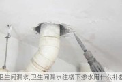 卫生间漏水,卫生间漏水往楼下渗水用什么补救