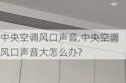 中央空调风口声音,中央空调风口声音大怎么办?