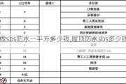 房顶做sbs防水一平方多少钱,屋顶防水sbs多少钱一平方