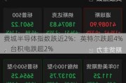 
费城半导体指数跌近2%：英特尔跌超4%，台积电跌超2%