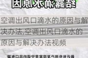 空调出风口滴水的原因与解决办法,空调出风口滴水的原因与解决办法视频