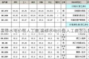 装修水电价格人工费,装修水电价格人工费怎么算