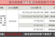 透水砖规格尺寸表,透水砖规格尺寸表图片