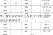 华日家具实木家具价格表,华日家具实木家具价格表图片