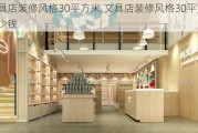 文具店装修风格30平方米,文具店装修风格30平方米多少钱