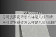 马可波罗瓷砖怎么样是几线品牌,马可波罗瓷砖怎么样是几线品牌的