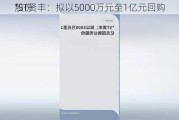 *ST贤丰：拟以5000万元至1亿元回购
股份