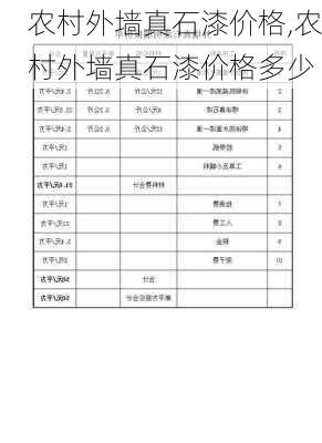 农村外墙真石漆价格,农村外墙真石漆价格多少