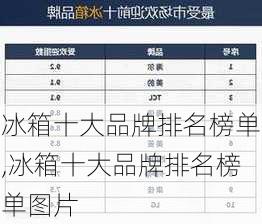 冰箱十大品牌排名榜单,冰箱十大品牌排名榜单图片