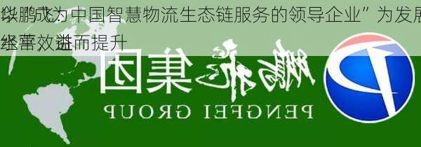 华鹏飞：
以“成为中国智慧物流生态链服务的领导企业”为发展目标，持续提升
水平，进而提升
经营效益