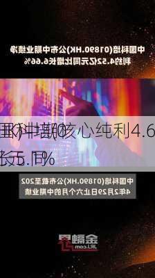 中国科培(0
0.HK)中期核心纯利4.61亿元 同
增长5.1%