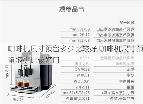 咖啡机尺寸预留多少比较好,咖啡机尺寸预留多少比较好用