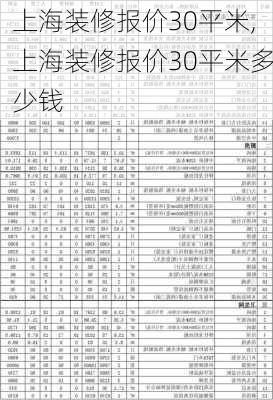 上海装修报价30平米,上海装修报价30平米多少钱