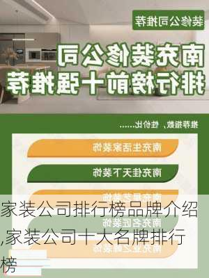 家装公司排行榜品牌介绍,家装公司十大名牌排行榜