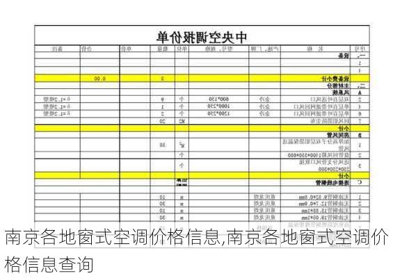 南京各地窗式空调价格信息,南京各地窗式空调价格信息查询