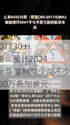 LHN(01730.HK)盈警：预计2024年上半年溢利减少至不少于1450万新加坡元