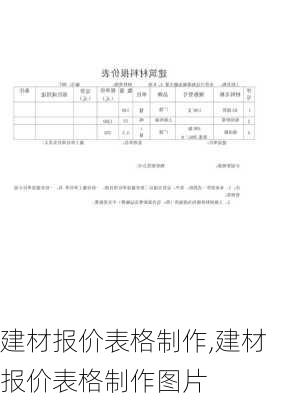 建材报价表格制作,建材报价表格制作图片