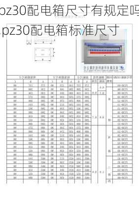 pz30配电箱尺寸有规定吗,pz30配电箱标准尺寸