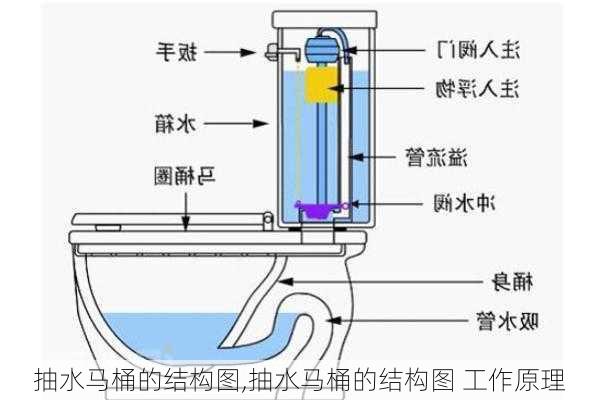 抽水马桶的结构图,抽水马桶的结构图 工作原理