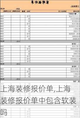 上海装修报价单,上海装修报价单中包含软装吗