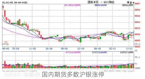 国内期货多数沪银涨停