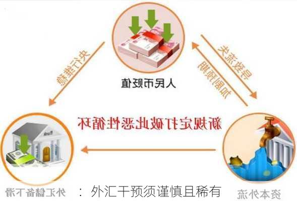 ：外汇干预须谨慎且稀有