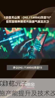 *ST目药：子
拟以1亿元实施产能提升及技术改造
