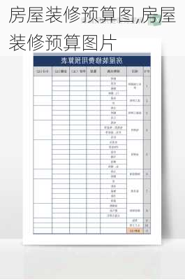 房屋装修预算图,房屋装修预算图片