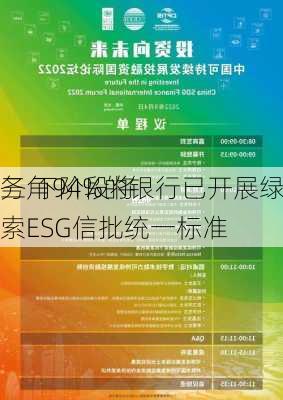 长三角94%的银行已开展绿色
业务 下阶段将探索ESG信批统一标准