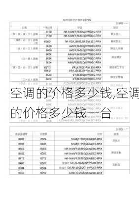 空调的价格多少钱,空调的价格多少钱一台