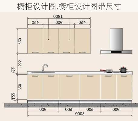 橱柜设计图,橱柜设计图带尺寸