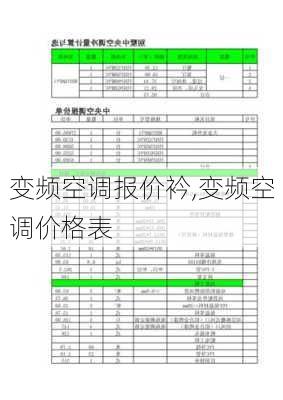 变频空调报价衿,变频空调价格表