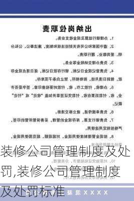 装修公司管理制度及处罚,装修公司管理制度及处罚标准