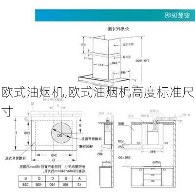 欧式油烟机,欧式油烟机高度标准尺寸