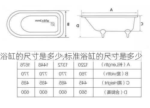 浴缸的尺寸是多少,标准浴缸的尺寸是多少