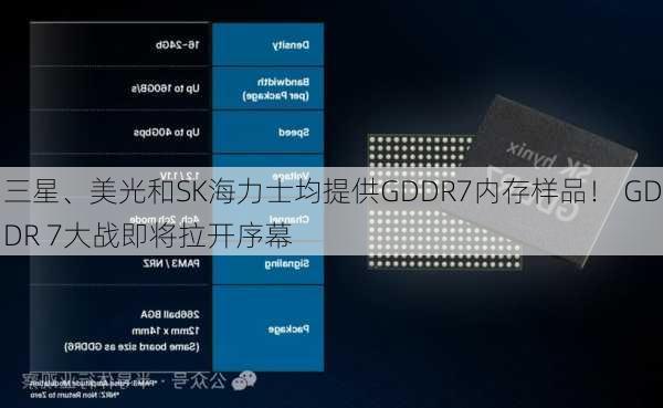 三星、美光和SK海力士均提供GDDR7内存样品！ GDDR 7大战即将拉开序幕