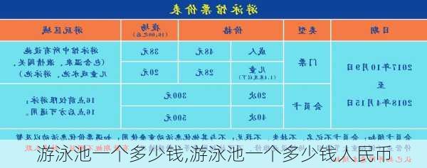 游泳池一个多少钱,游泳池一个多少钱人民币