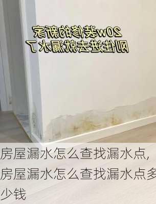 房屋漏水怎么查找漏水点,房屋漏水怎么查找漏水点多少钱