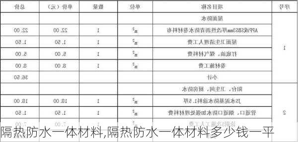 隔热防水一体材料,隔热防水一体材料多少钱一平