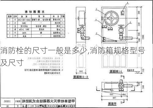 消防栓的尺寸一般是多少,消防箱规格型号及尺寸