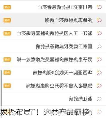 太“热”了！这类产品霸榜，
积极布局