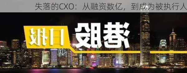 失落的CXO：从融资数亿，到成为被执行人