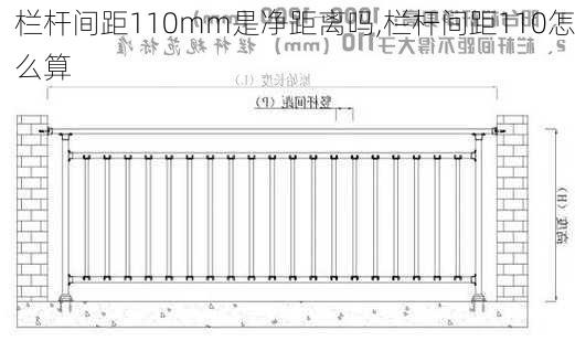 栏杆间距110mm是净距离吗,栏杆间距110怎么算