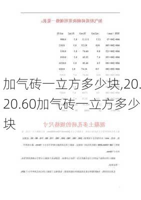 加气砖一立方多少块,20.20.60加气砖一立方多少块