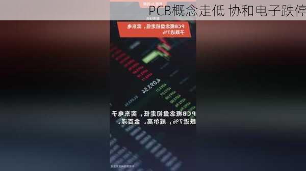 PCB概念走低 协和电子跌停