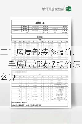 二手房局部装修报价,二手房局部装修报价怎么算